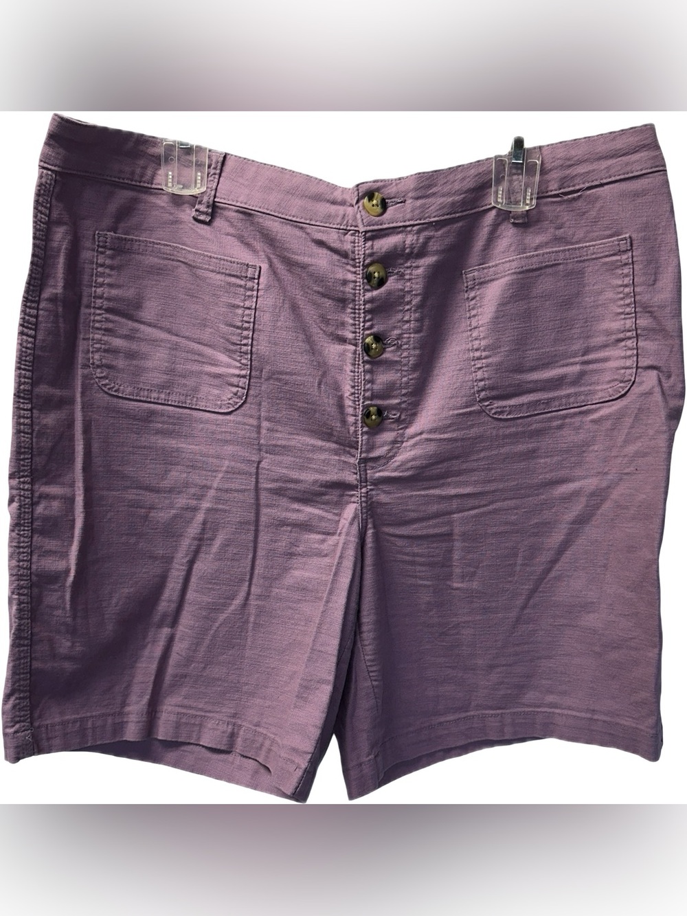 LEE High-Rise Lavender Button-Front Womans Shorts